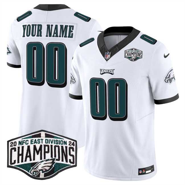 Men & Women & Youth Philadelphia Eagles Active Player Custom White 2024 NFC East Champions F.U.S.E. Vapor Untouchable Limited Stitched Football Jersey->customized nfl jersey->Custom Jersey